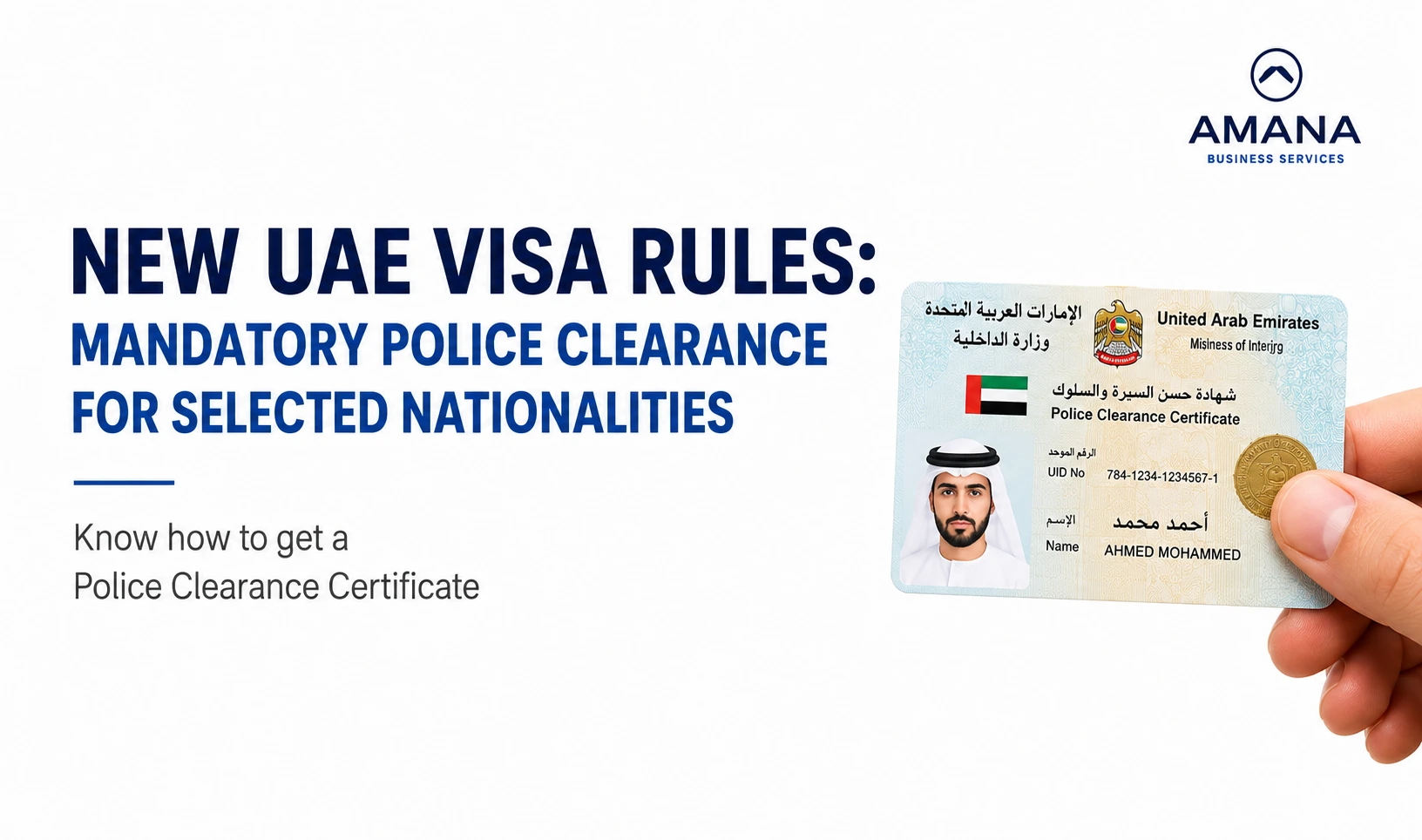 UAE visa PCC requirements 2026, document requirements and application process