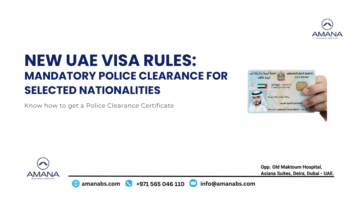 Official UAE Police Clearance Certificate with QR code for visa application.