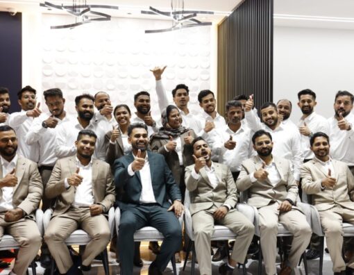 Office inauguration ceremony of Amana Business Services in Dubai Amana team celebrating the launch of its new Dubai office