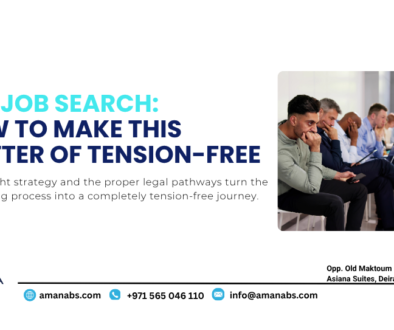 Professional holding documents for UAE job seeker visa application in Dubai.