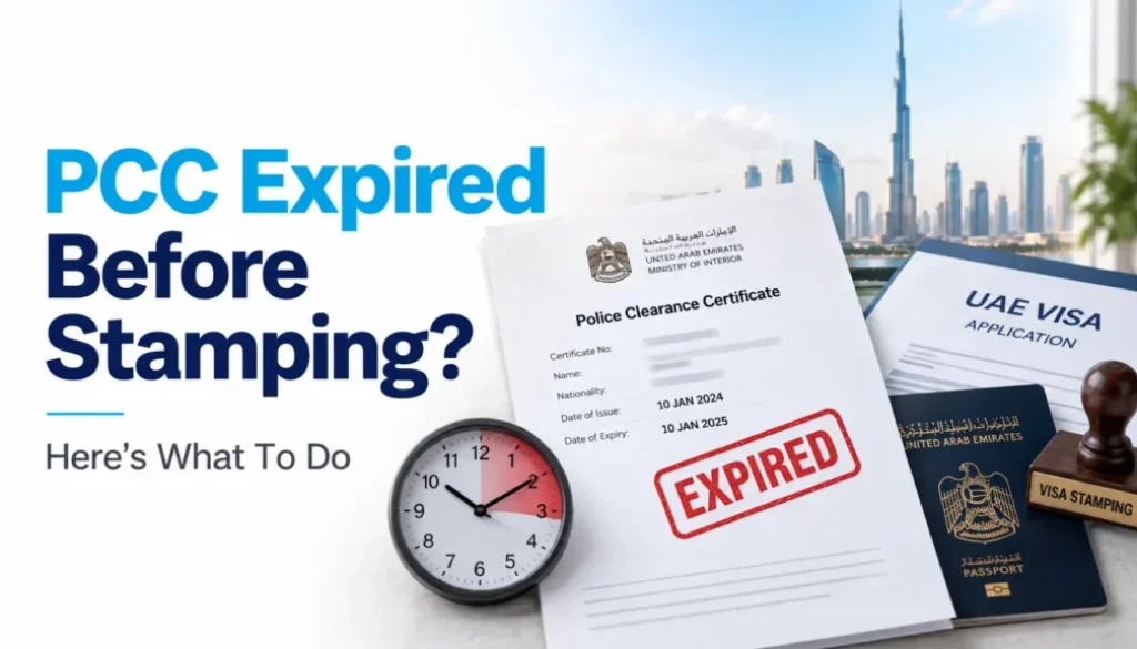 Expired Police Clearance Certificate for a UAE visa application