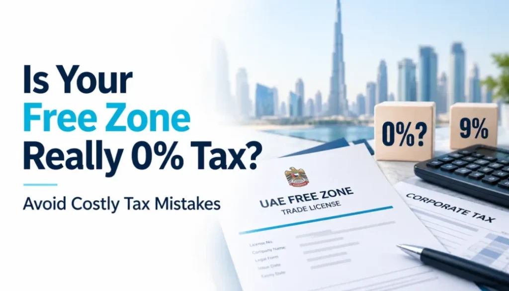 UAE free zone company reviewing corporate tax requirements