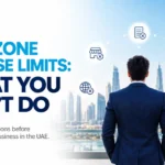 Dubai free zone trade license documents being reviewed