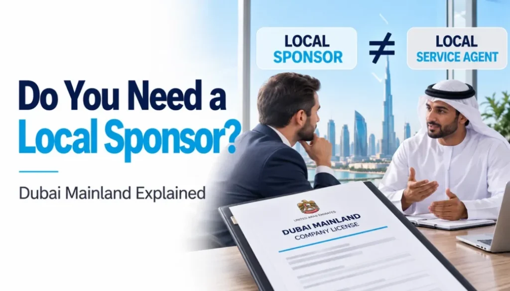 Foreign entrepreneur discussing a Dubai mainland company setup